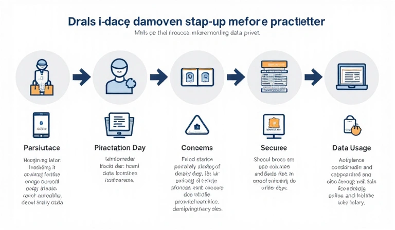Diagram przedstawiający proces zbierania i przetwarzania danych osobowych